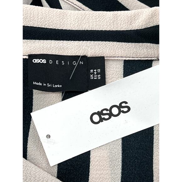 ASOS Black and White Striped Mini Dress - Picture 9 of 10